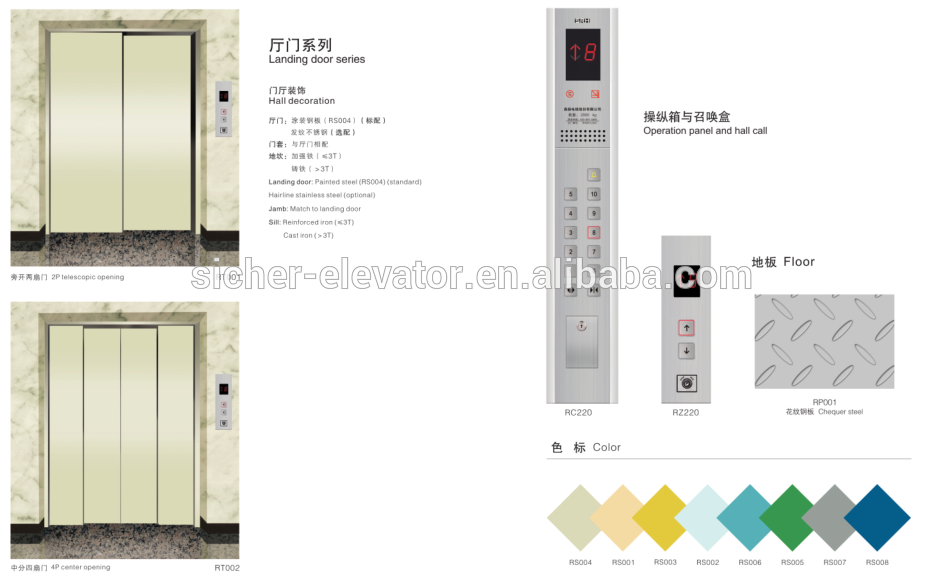 SRH CE tested EN81 hydraulic freight or cargo lift elevator