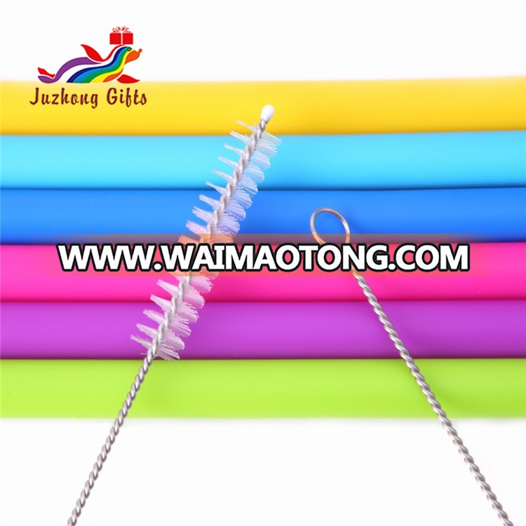 Reuseable colorful 100% silicone drinking straw on sales