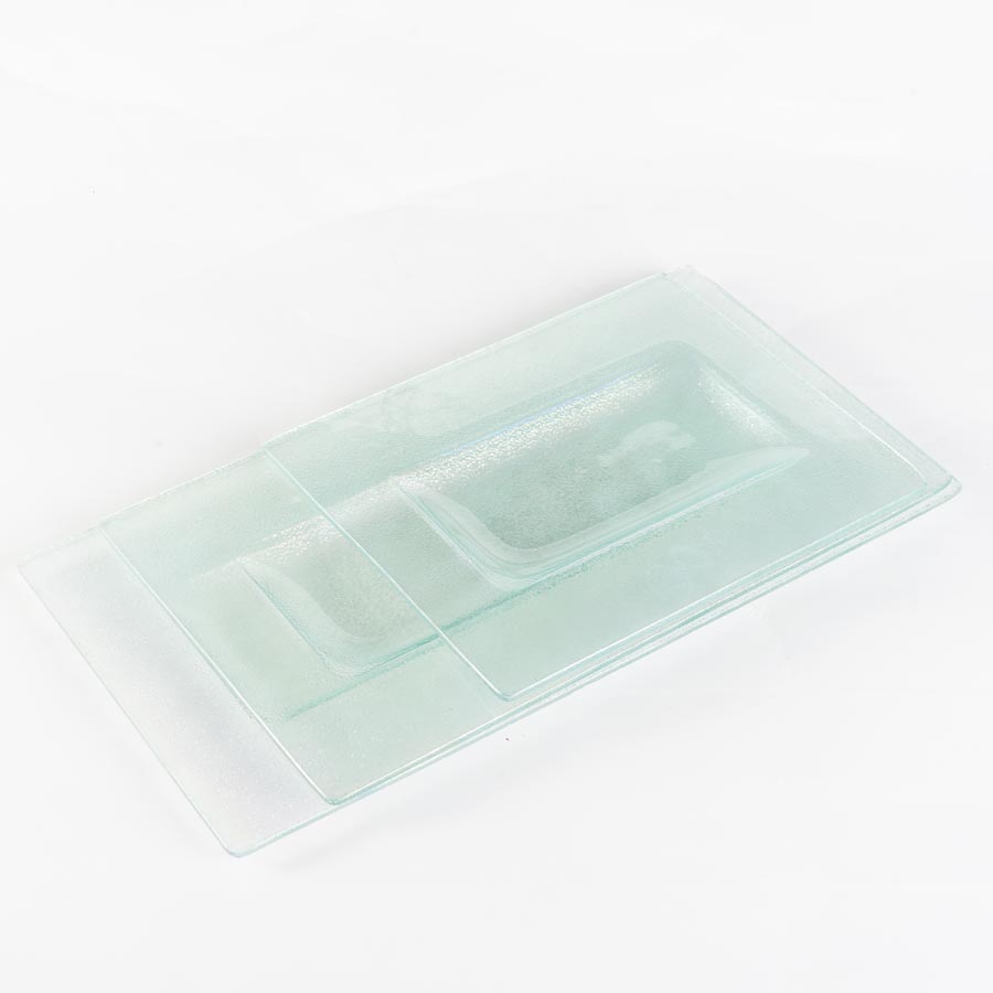 Wholesale Glass Wedding Clear glass plate fruit plate glass charge plate