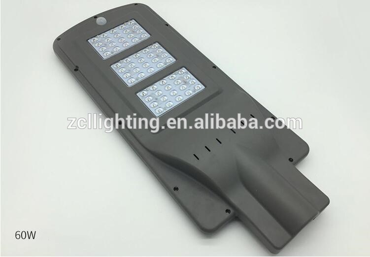 ZCL028 Hotsale ip65 module 40w 60w integrated outdoor all in one led solar street light