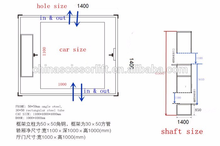 food elevator dumbwaiter/kitchen elevator