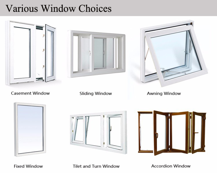 Energy Efficient Double Glazing Plastic PVC/ UPVC Sliding Window