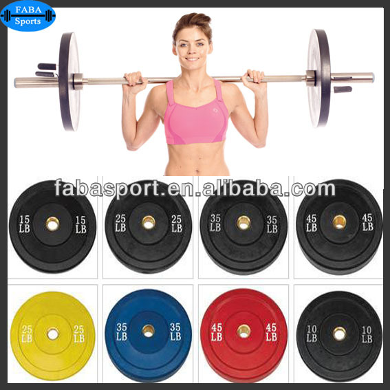 Solid Rubber Barbell Bumper PlateS