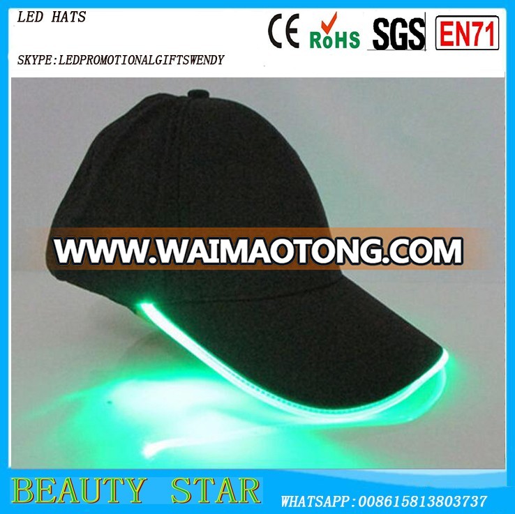 Promotion LED hat,new fashion Led flashing hat for party,Logo customized led hats China factory