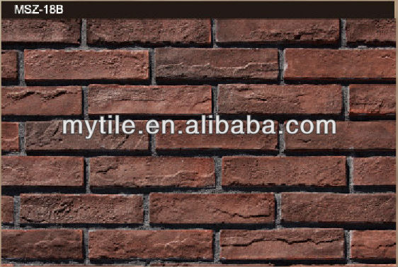 Faux Brick Wall Cladding Red Color (antique stone series)