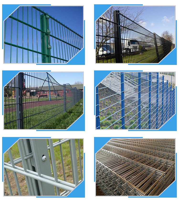 Galvanized double horizontal wire secure mesh fence