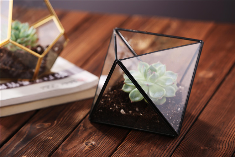 Wholesale Rectangle Shape Glass Geometric Terrarium