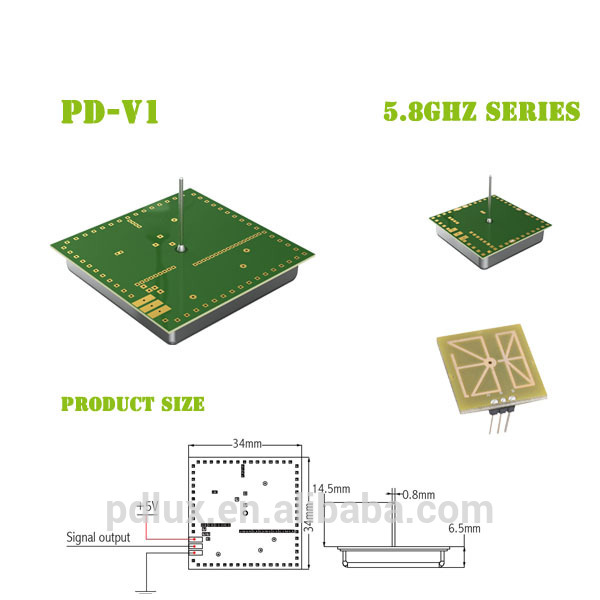 PDLUX 5.8Ghz microwave motion sensor module PD-V1