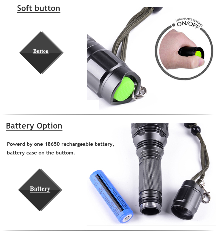 Rechargeable flashlight Hot Sales LED on Amazon flashlight torches with 5 models lights