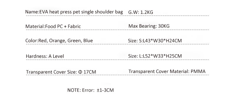 High Quality Wholesale Fashion Breathable Foldable Portable Sling Handbag Space Capsule Bag Soft Pet Carrier For Dog Cat