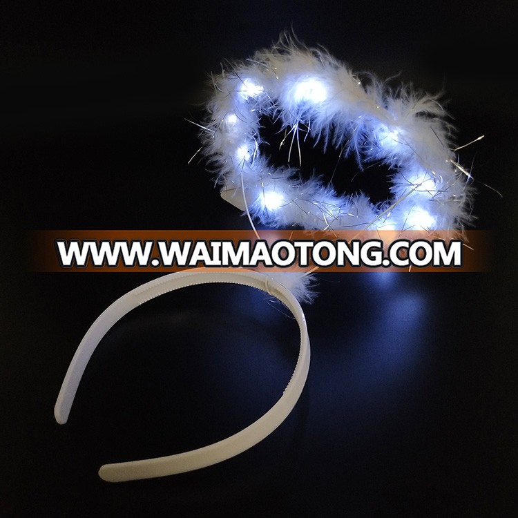 Hot Sale Girls Party Decoration Flashing Angel Halo LED Headband