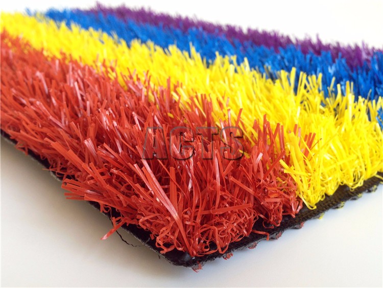 Blue, Red, Yellow, Purple Color Indoor Landscaping Artificial Grass Turf