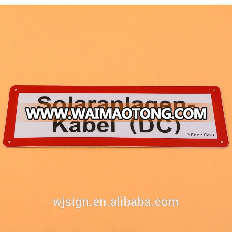 High Quality Promotional Logo Customized Public Place Warning Sign