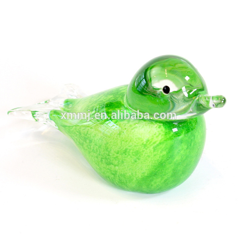 Business gift animal paperweight handmade blown murano glass bird figurines