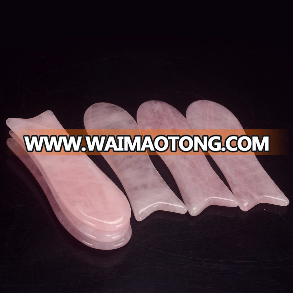 wholesale natural rose quartz Gua Sha Tool for sale