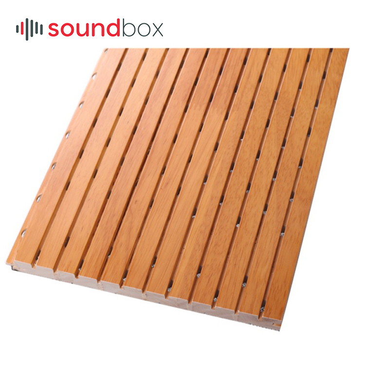 Auditorium/church Eco Friendly Cheap MDF Fire Retardant Acoustic Grooved panel