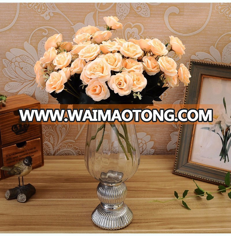 Factory 6 branches 12 heads small rose home decoration artificial flower