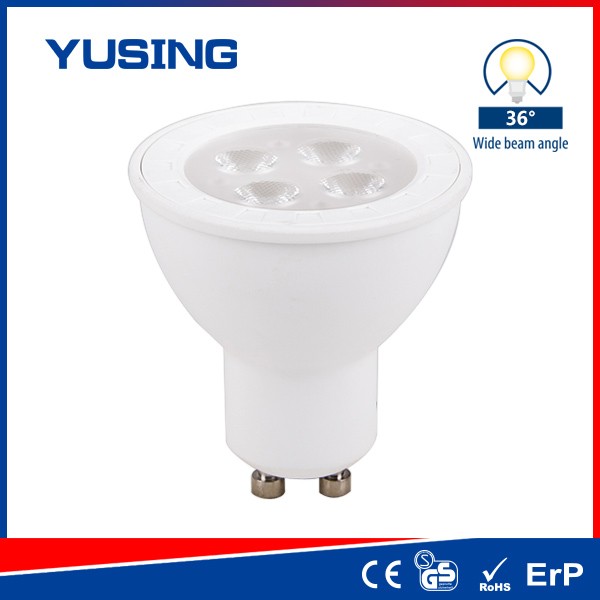 Plastic Housing LED Bulb CE RoHS GU10, SMD 6W LED GU10 Bulbs