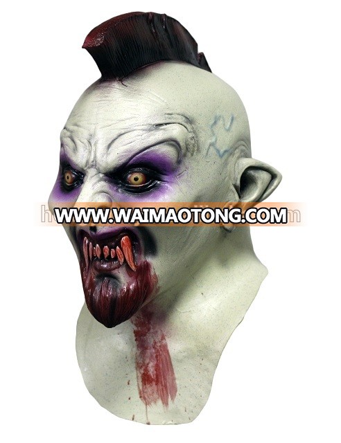 Shawn Crahan White Mohawk Tour Adult Heavy Metal prop evil Slipknot Clown Mask