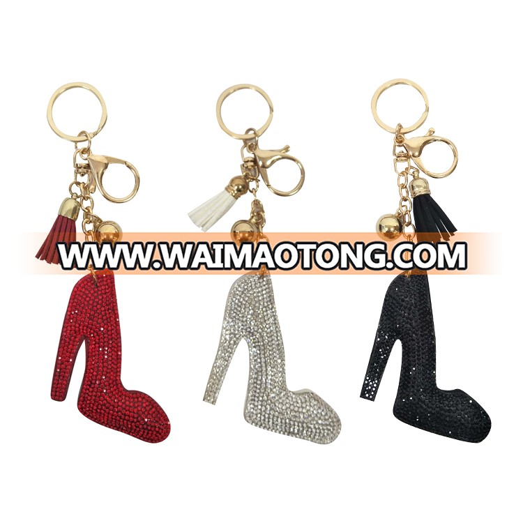 Keychains souvenir leather key holder chain glitter Lip Gloss Keychain