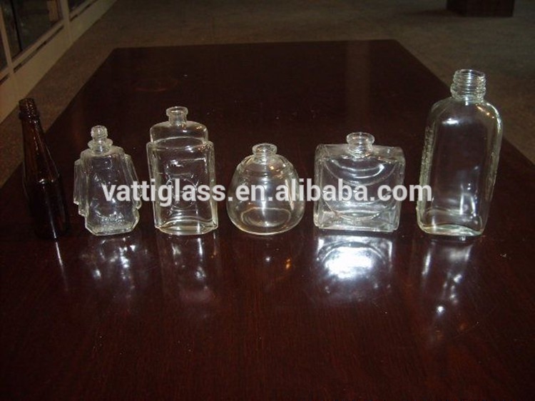 30ml 50ml square crystal glass perfume bottle with good quality