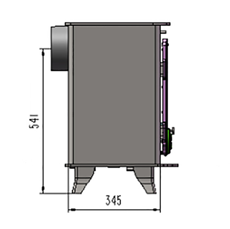 2017 New Design Double Door Cold Rolled Steel Material Wood Stove