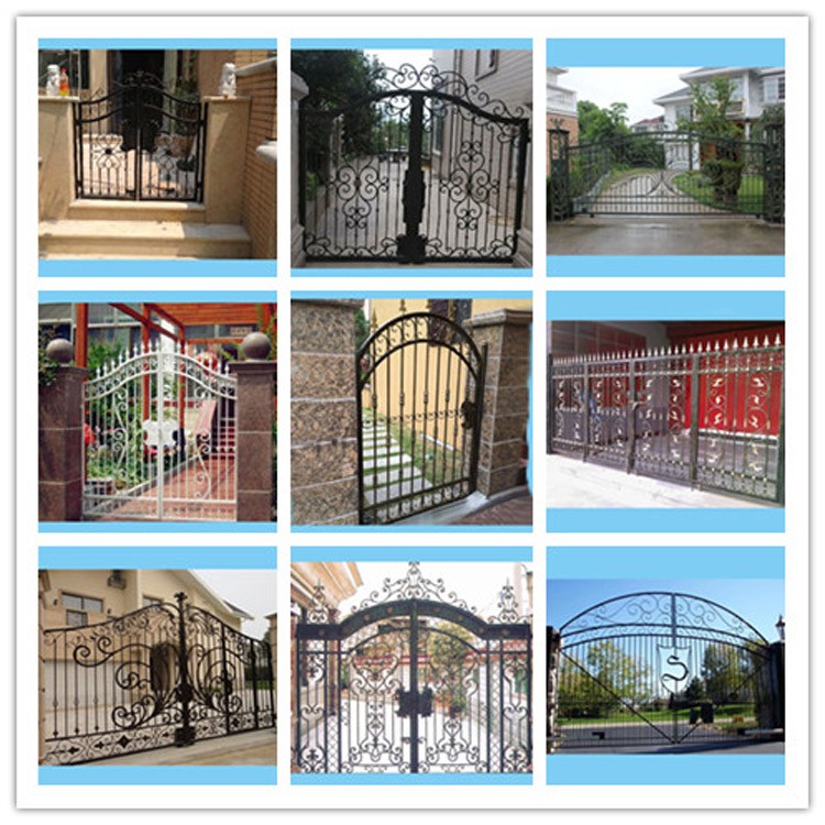 R0136 Modern style solid wrought iron gates for sale