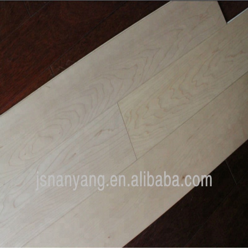 manufacturer price Canadian Maple 3 strips parquet flooring lacquered finish with best price