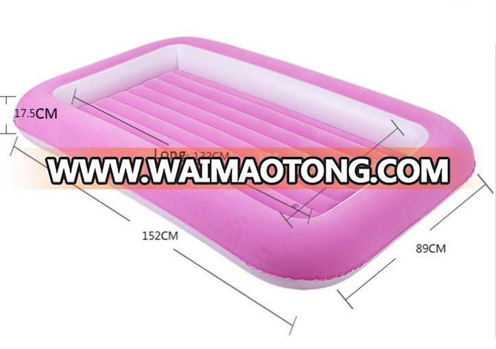 Inflatable Single bed Kid Size Air Mattress with sides airbed mattress