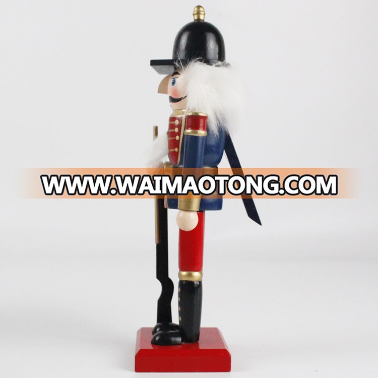 Wholesale Melody big Christmas Decor Hand painted wooden trumpet soldier nutcracker toy