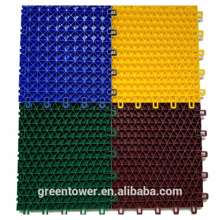 Top quality movable plastic interlocking tiles roller skating flooring