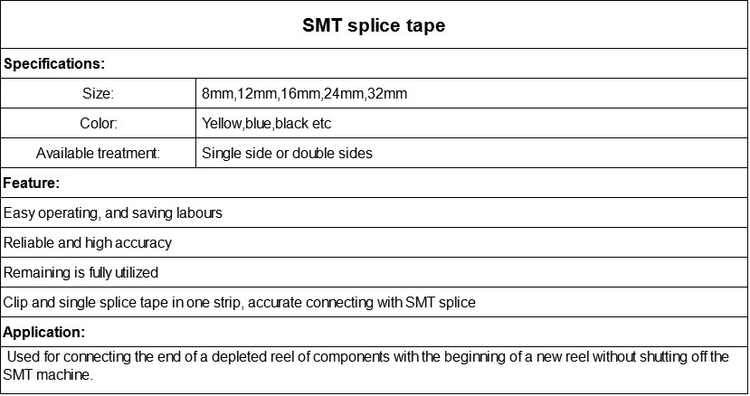 Factory Price Supplying SMT Double Splice Tape With 8mm 12mm 16mm Width