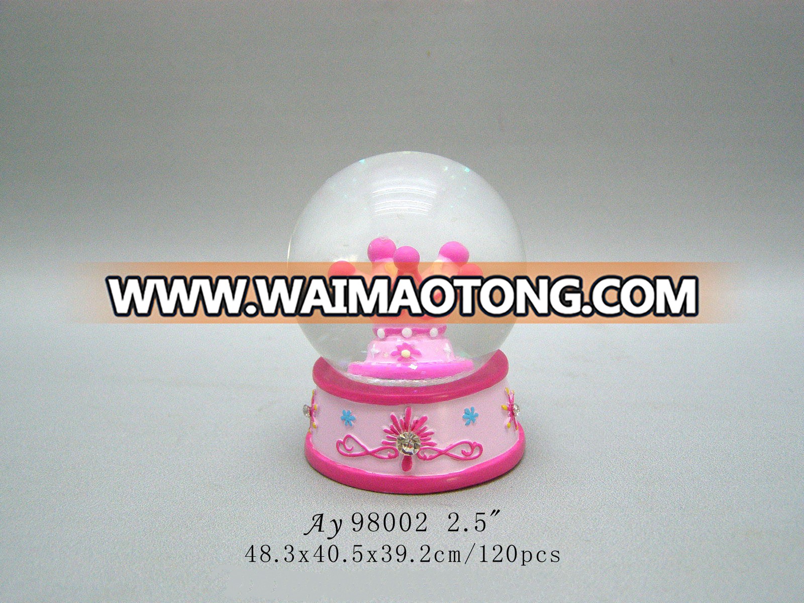 80MM Ballet glass snow globe for custom water ball