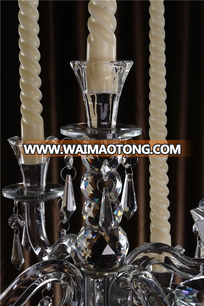 5 arm wedding crystal material and candelabra type crystal bead candle holders