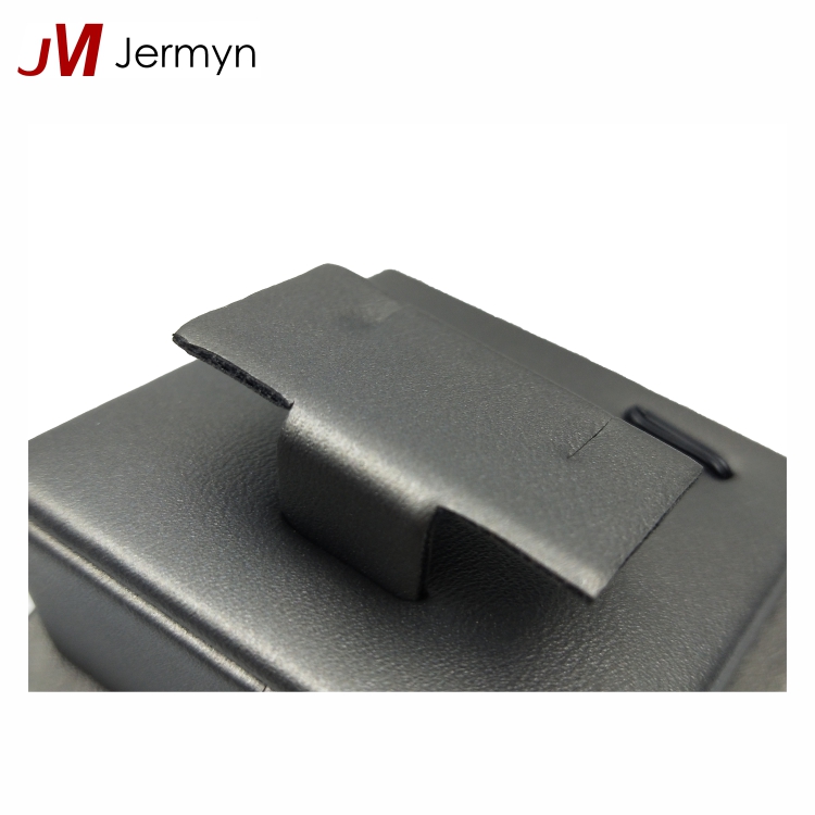 Customized Fashion Jewellery Showcase Luxury Black MDF PU Leather Jewelry Display Set