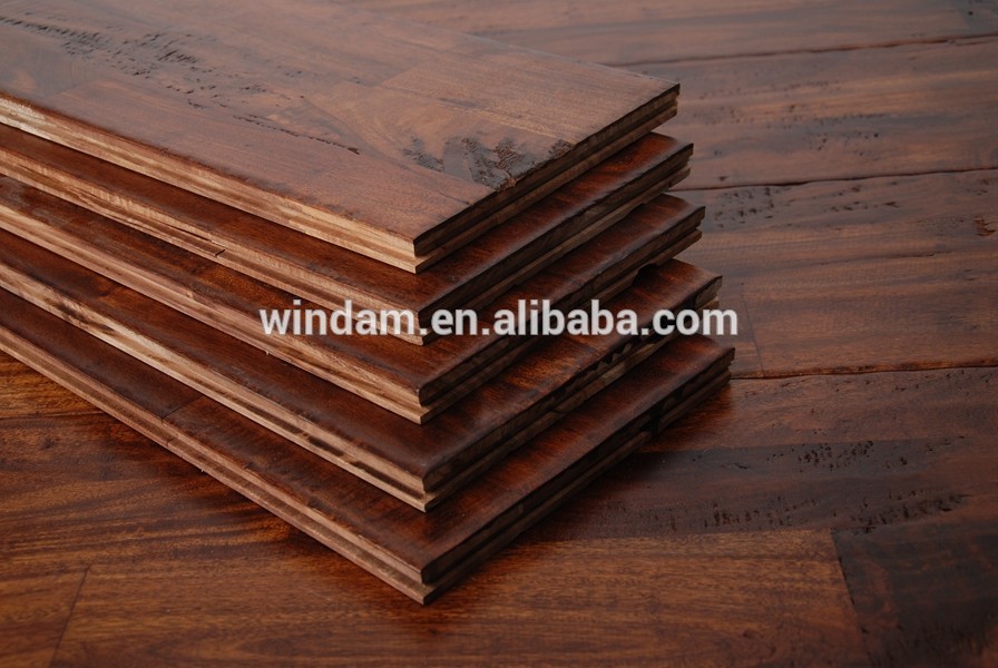 Small Leaf Acacia 3-strip Solid Wood Flooring