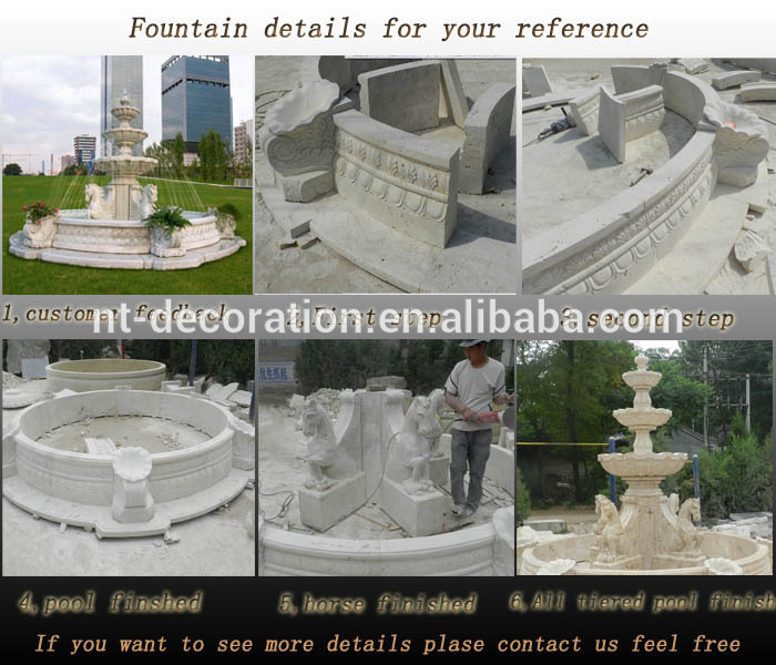 China classic cream beige marble water fountain NTMFO-025Y