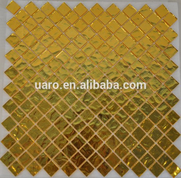 Square Silver Foil Glass Mosaic Tile