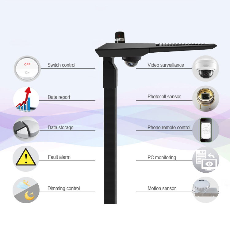 Smart city lighting 150 watt led smart street light with lorawan controller