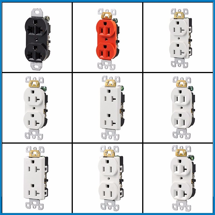 15a 125v double rocker control switch surface mount junction box switch self-grounding electric wall switch