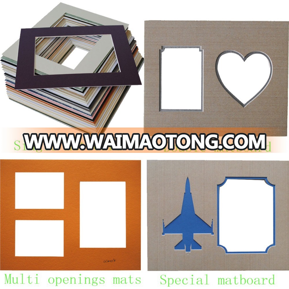 Custom wholesale high grade acid-free precut matboard/single matboard/passepartout/mount board