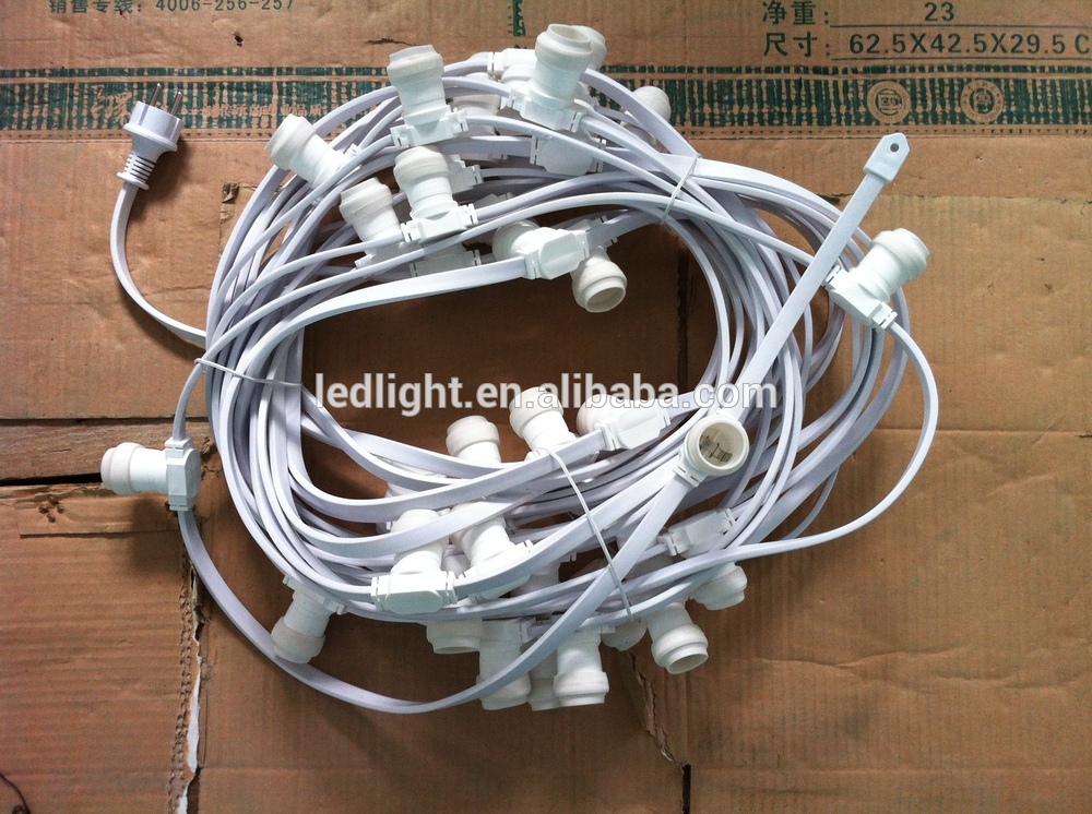 PVC wire IP 44 E27 LED belt light for outdoor decoration LED string light