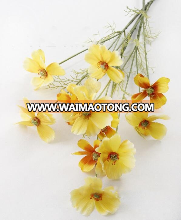 Beautiful color 3 heads artificial primrose flower for wedding