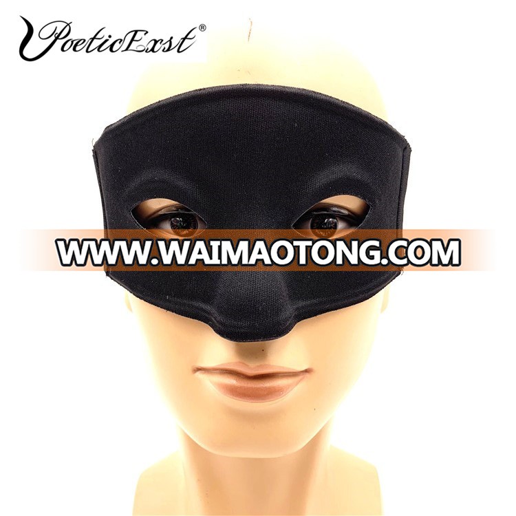 PoeticExst Hot Sale Cosplay Zorro Scary Mask Halloween Couple Masks Black Plastic with Long Band