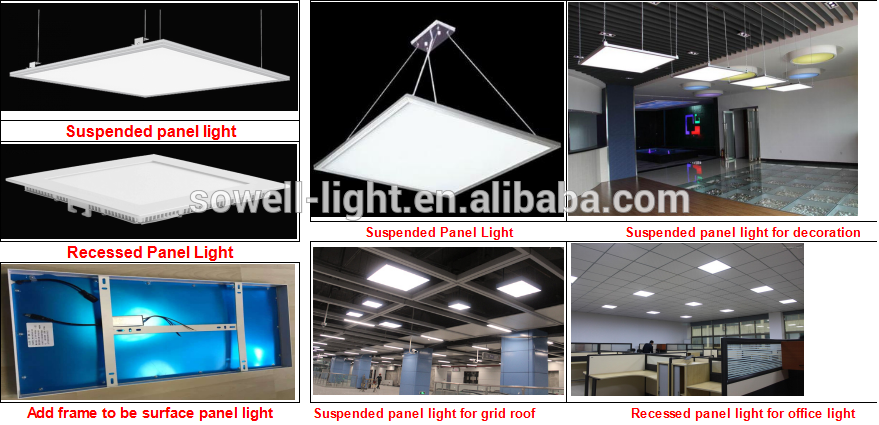 80W frameless led panel light ceiling light 60x120 cm 2x4 ft High Lumen