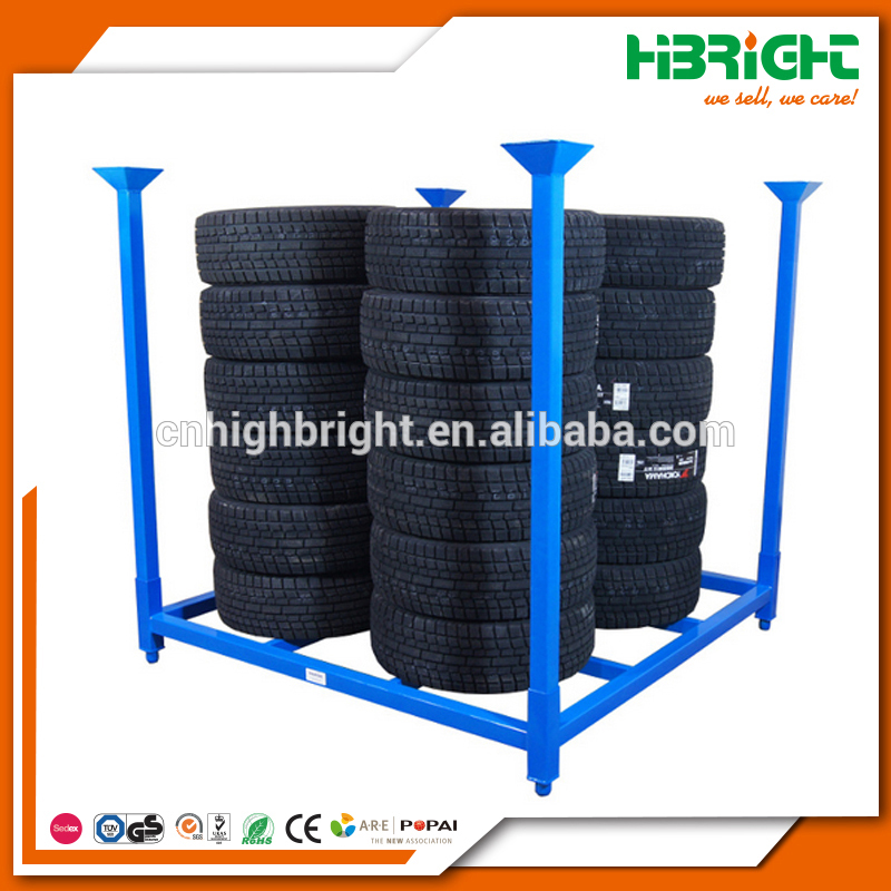 Stackable warehouse storage industrial foldable stacking pallet rack