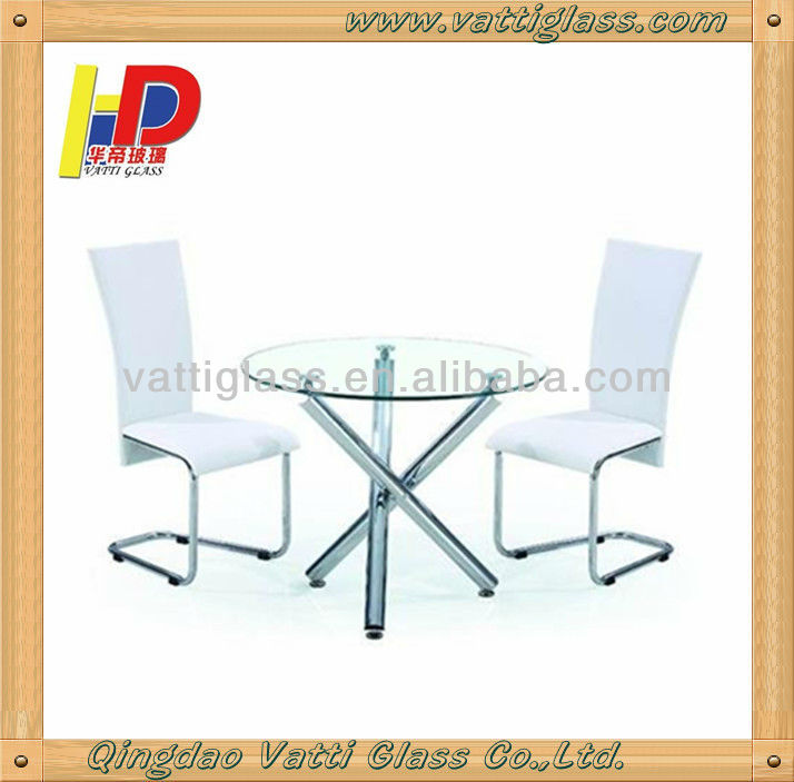 2019 modern design tempered glass dining table