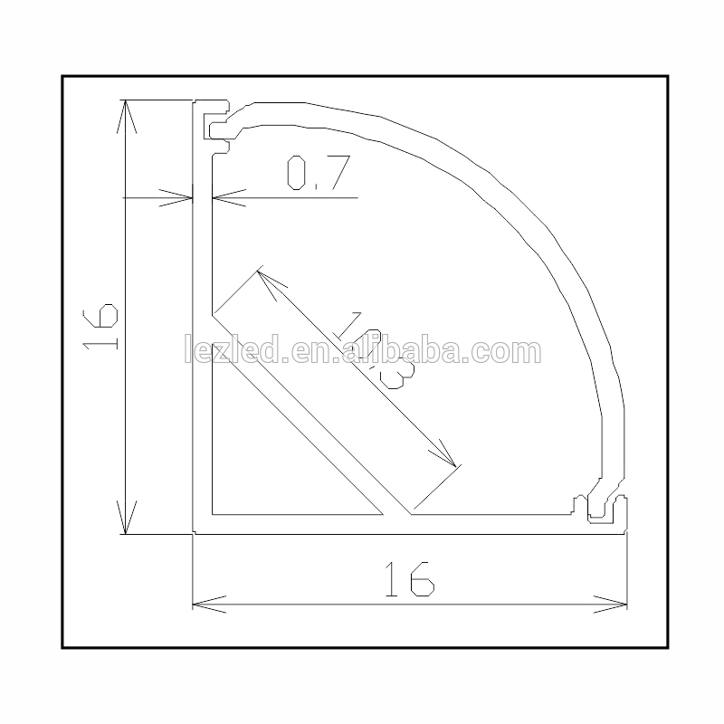 hot sale extrusion anodized aluminum profile for led strips