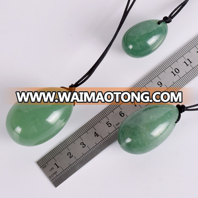 Wholesale High Quality Natural Aventurine white Quartz Crystal Yoni Egg For Kegel Vagina Exercise