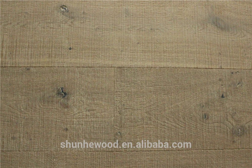 Wax oil Sawn Cut Timber Flooring Engineered White Oak Timber Flooring Grey